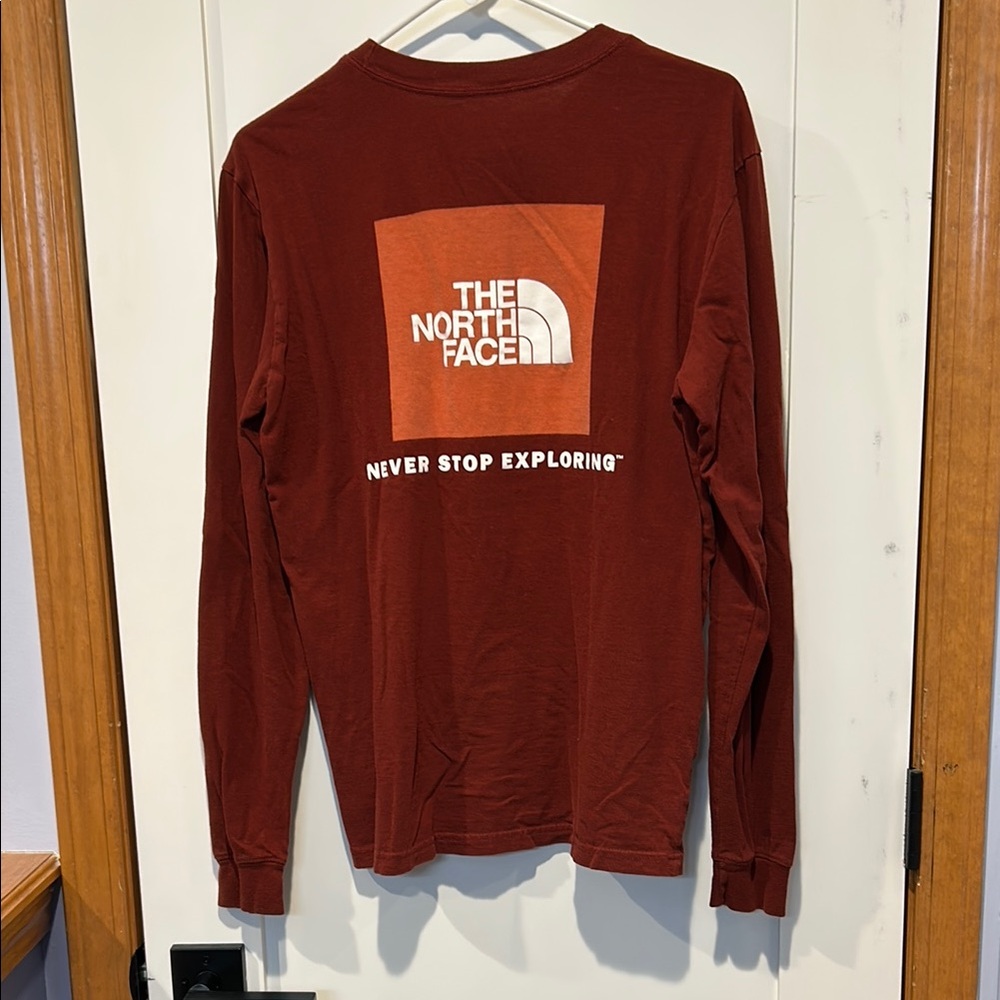 The North Face Red Long Sleeve Tee Casual Comfort